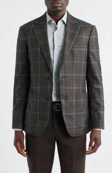 Brown Midas Plaid Wool Sport Coat