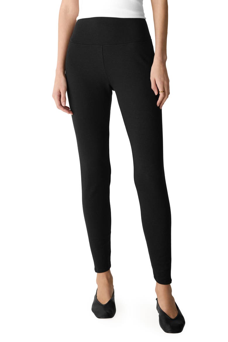 High Waist Ankle Leggings, Main, color, BLACK