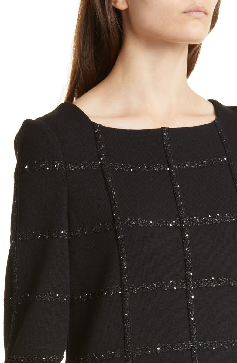 Misook Sequin Grid Sweater, Alternate, color, 