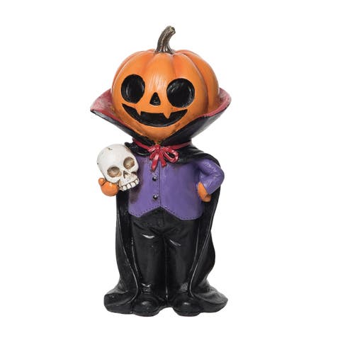 Kid with Pumpkin Head Halloween Figure
