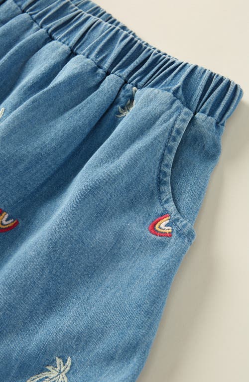 Tucker + Tate Kids' Embroidered Pocket Denim Skirt In Blue