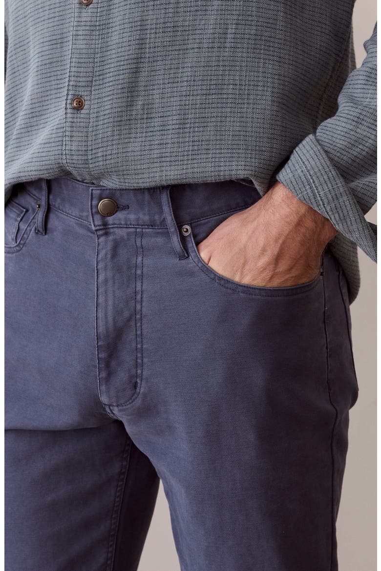 Flex Terry Slim Straight 5-Pocket Pants, Alternate, color, TRUE NAVY