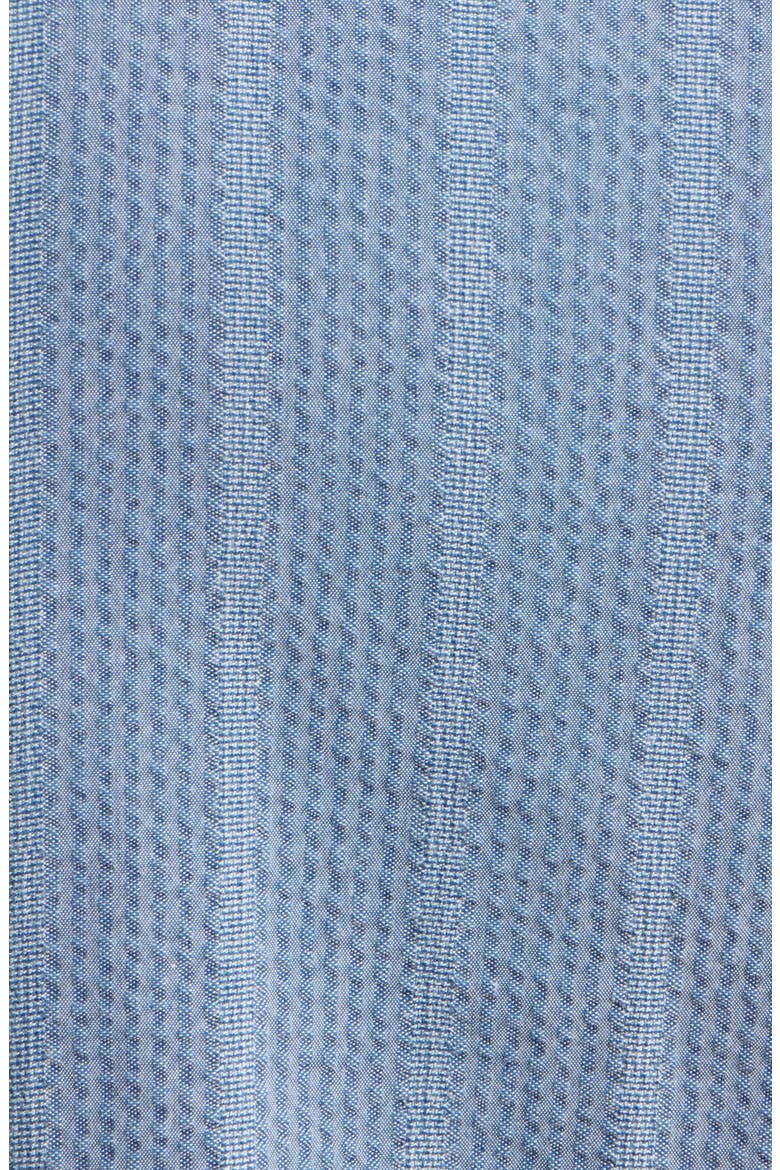 Stripe Seersucker Camp Shirt, Alternate, color, INDIGO
