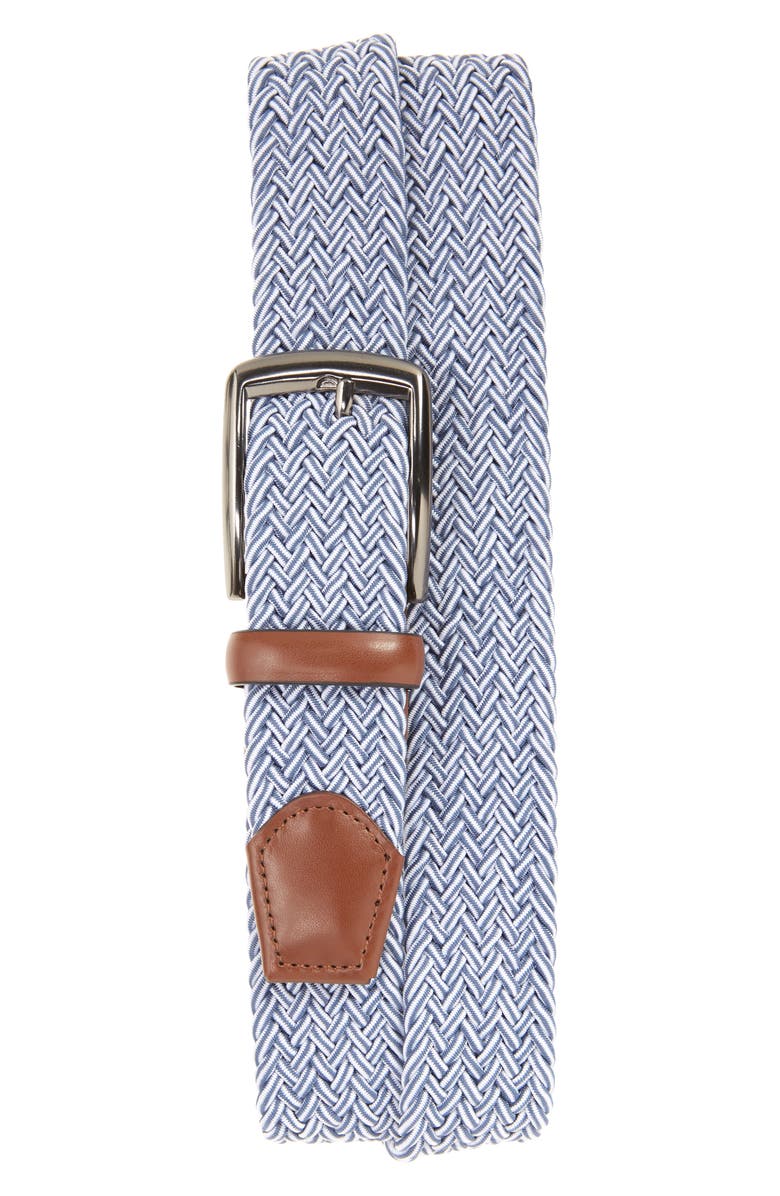 Original Penguin Woven Belt, Main, color, Blue/ Grey