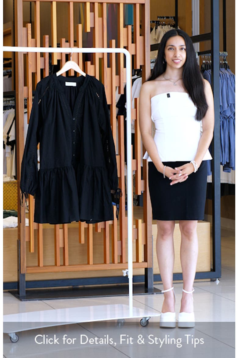 Hart Long Sleeve Cotton & Linen Minidress video