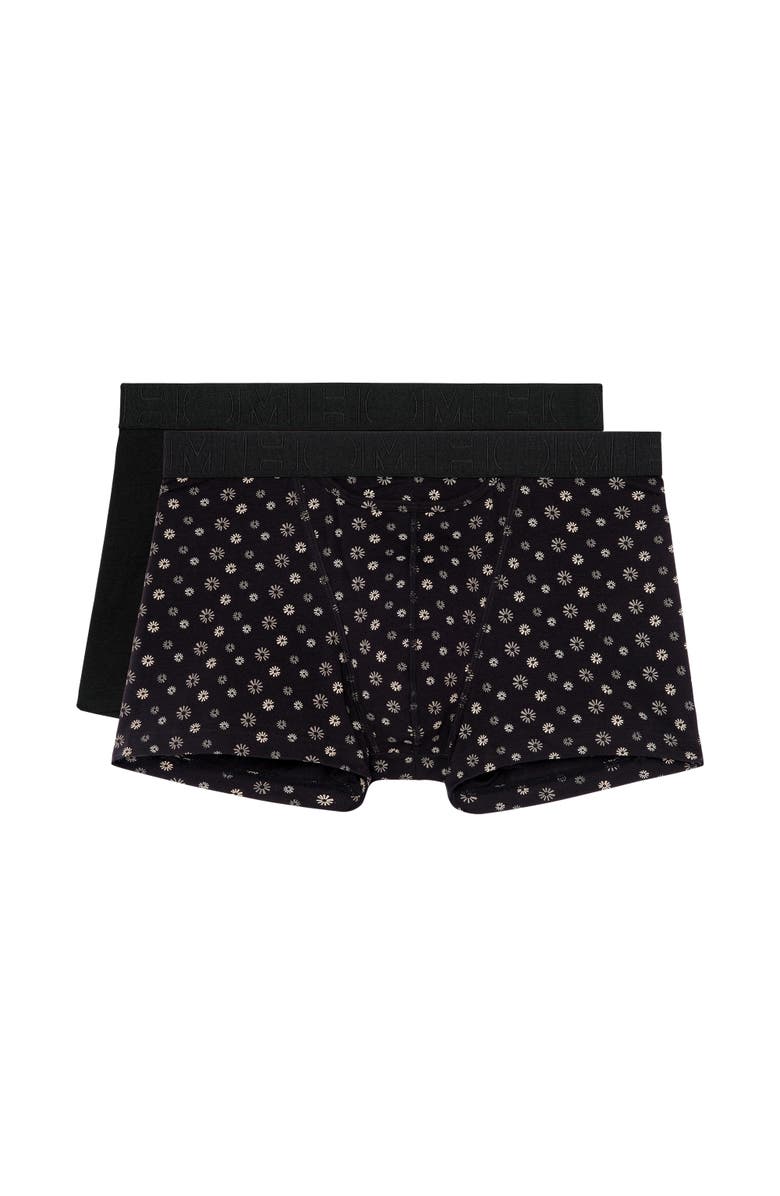 HOM USA Joan #2 Boxer Briefs HO1 2-Pack, Main, color, Black/Black Print