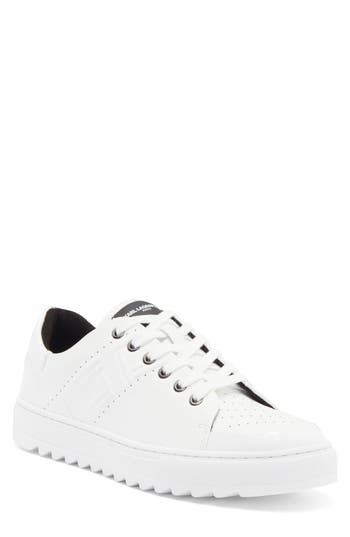 Karl Lagerfeld Debossed Logo Sneaker In White