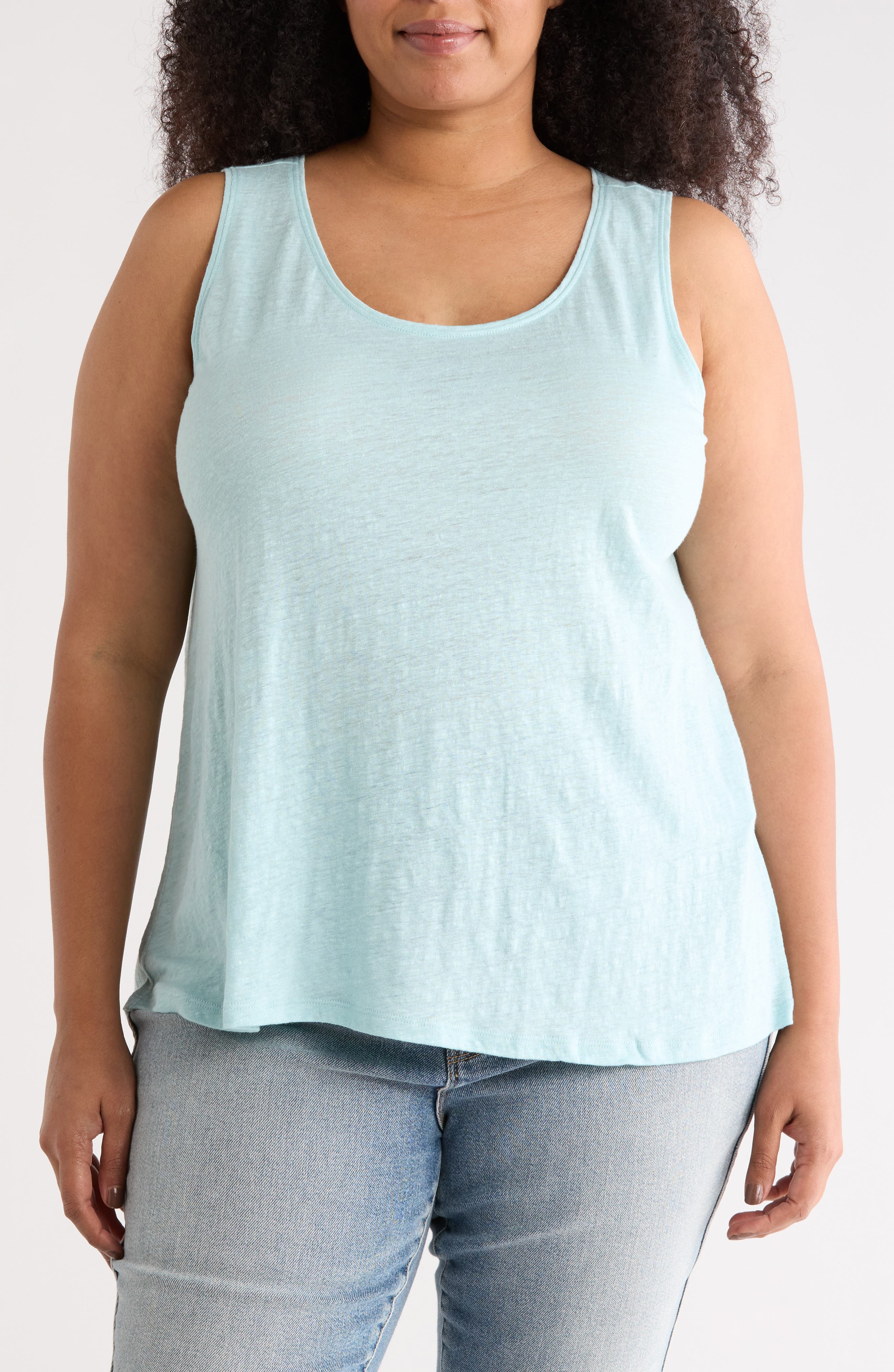 Eileen Fisher Scoop Neck Organic Linen Tank