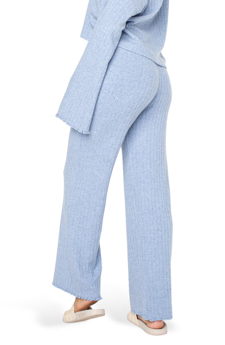 Roxy Cool Serenity Rib Knit Pants, Alternate, color, Infinity Blue