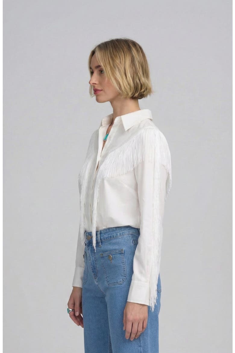 Fringe Shirt, Alternate, color, IVORY