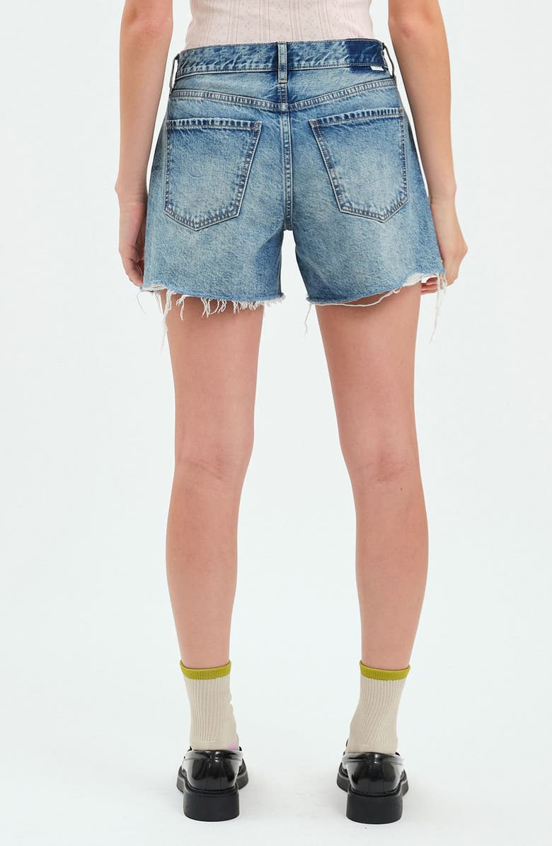 DAZE Crossroad Mid Rise Denim Cutoff Shorts, Alternate, color, 