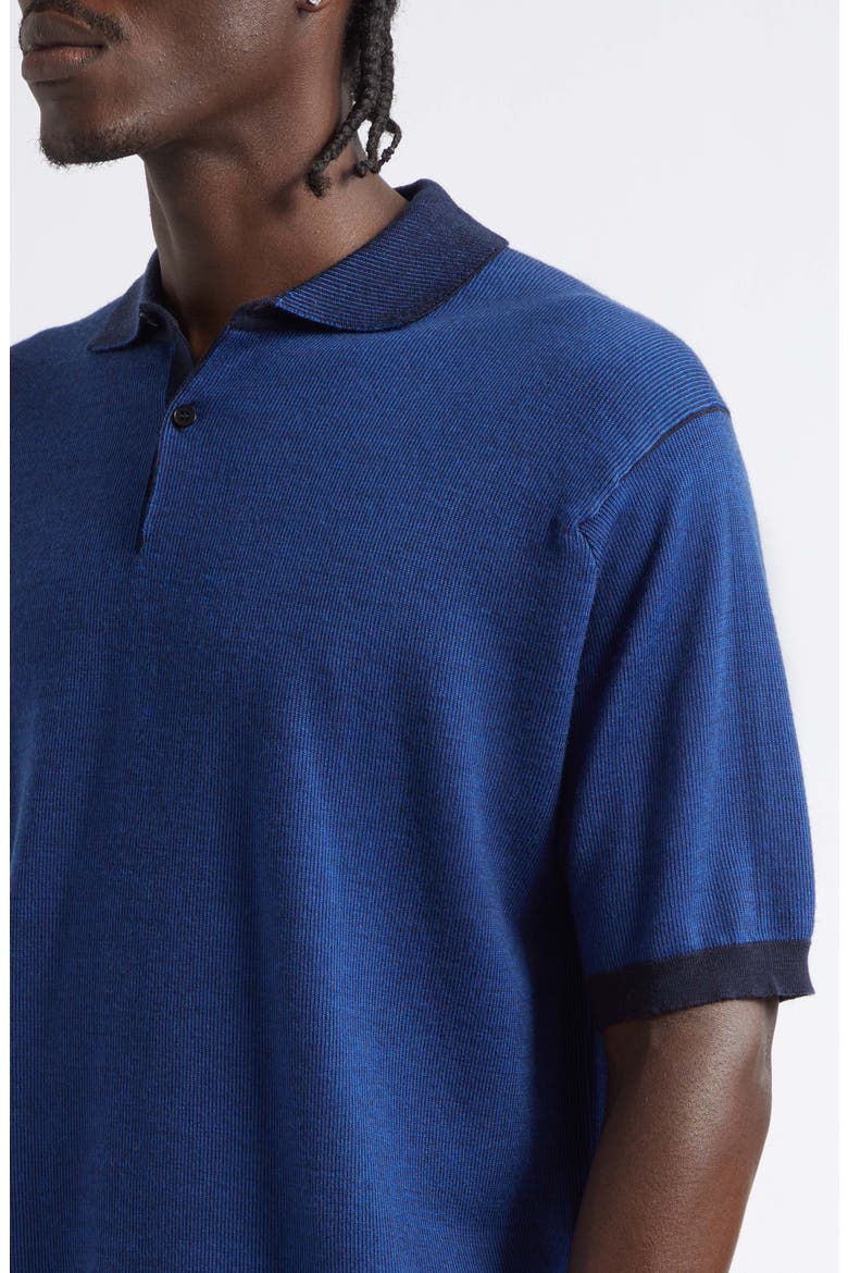 Grenock Merino Wool Polo, Alternate, color, MIDNIGHT/ MAZ BLU