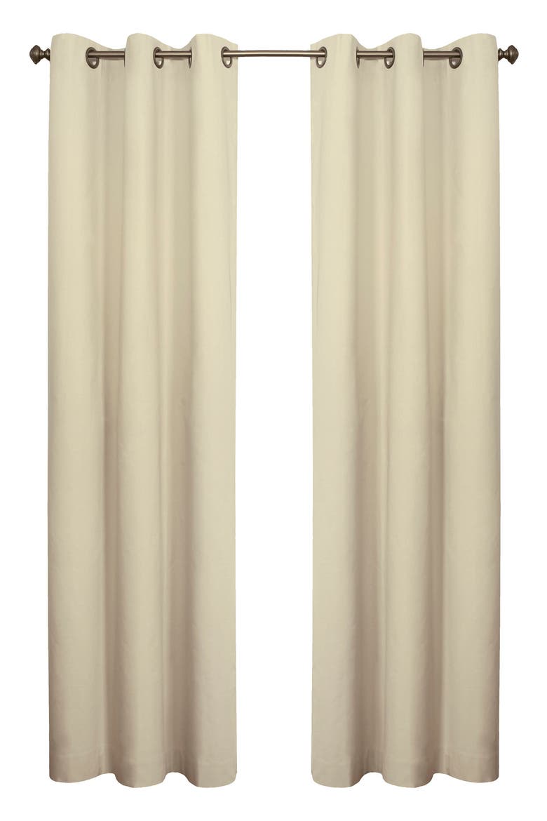 Set of 2 Cotton Curtain Panels, Main, color, NATURAL