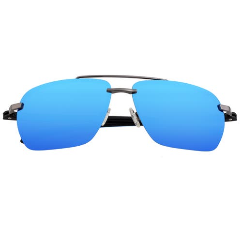Simplify Lennox Polarized Sunglasses In Gunmetal/blue