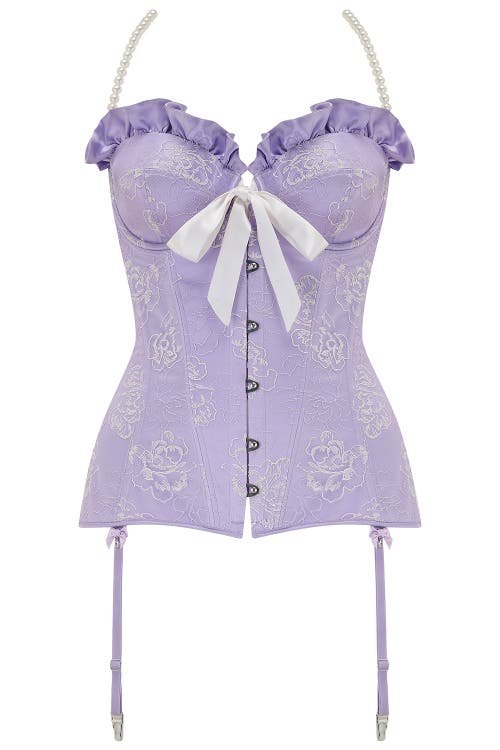 Scarlett Gasque Petunia Pearl Corset In Purple