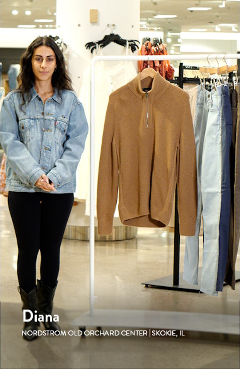 Manto Quarter Zip Camel Hair Sweater, sales video thumbnail