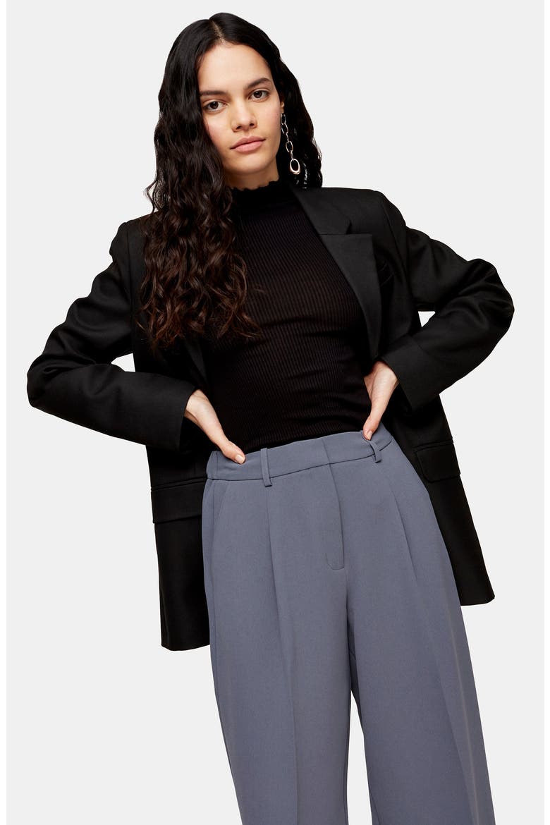 Lulu Elastic Back Trousers, Alternate, color, BLUE