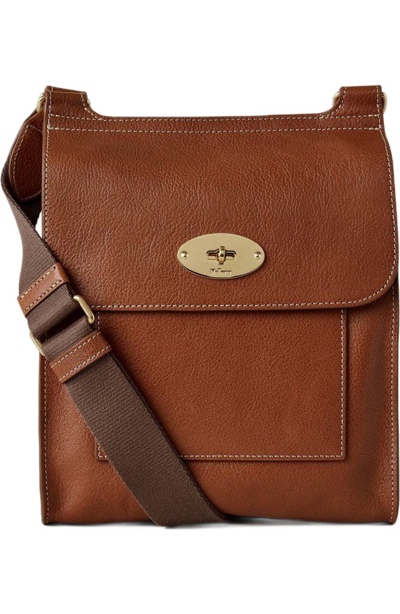 Mulberry Antony Leather Stitched Crossbody Bag, Alternate, color, Oak