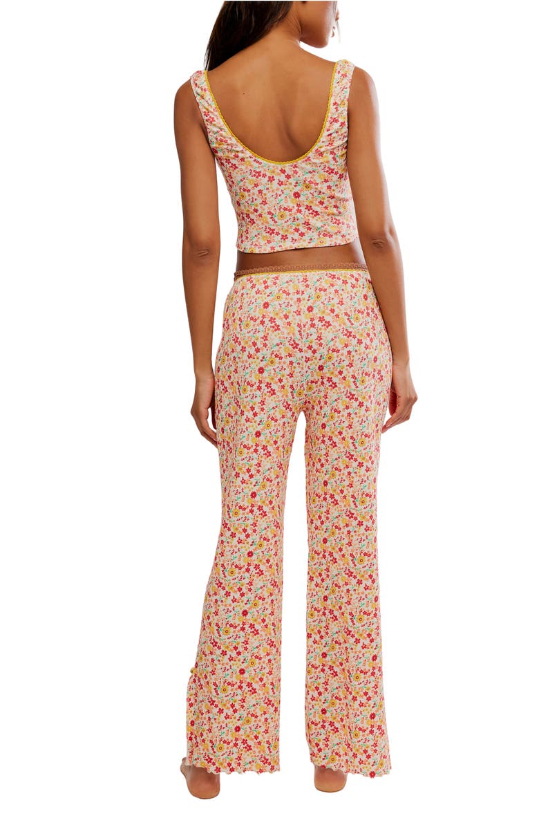 Free People Fresh in Love Pointelle Pajamas, Alternate, color, Butter Combo