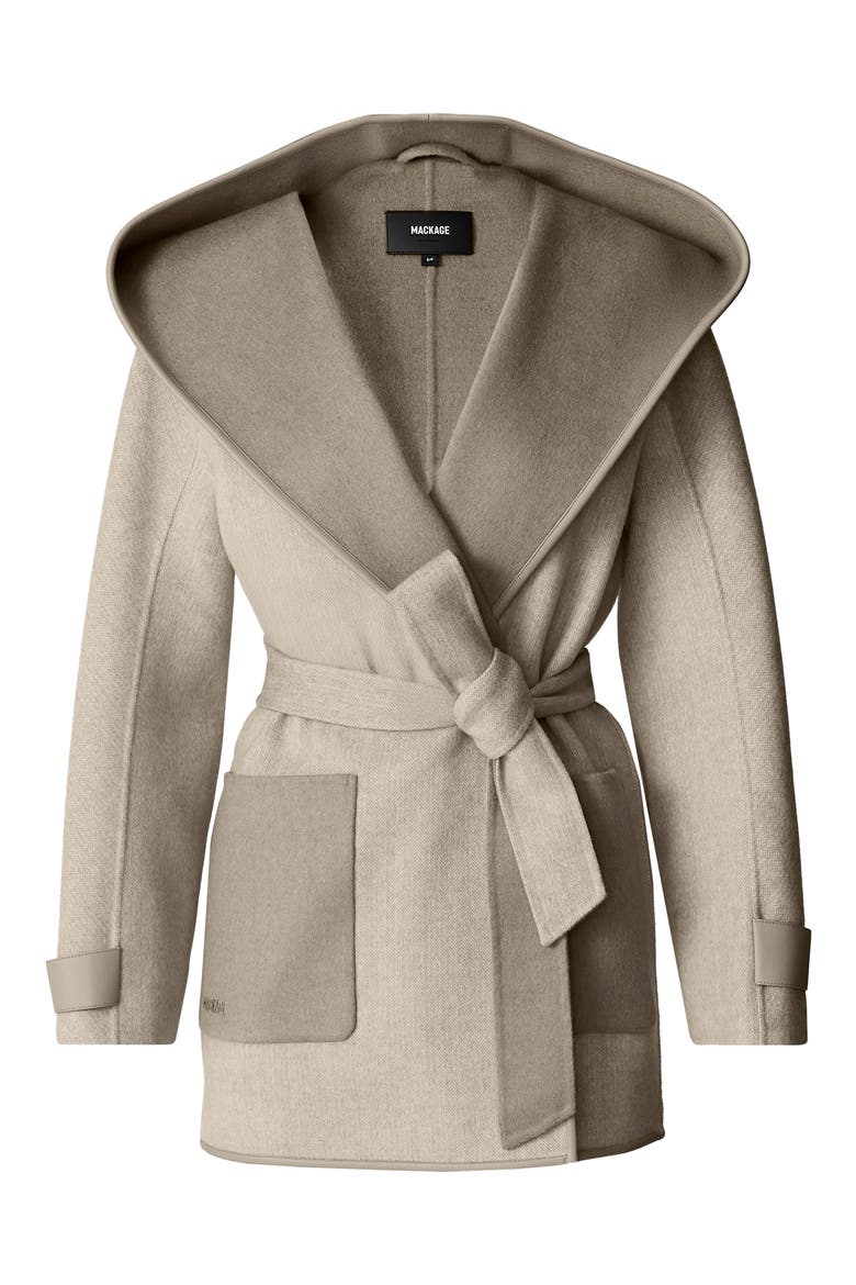 Paya Belted Herringbone Jacket, Alternate, color, TAUPE MIX-TAUPE