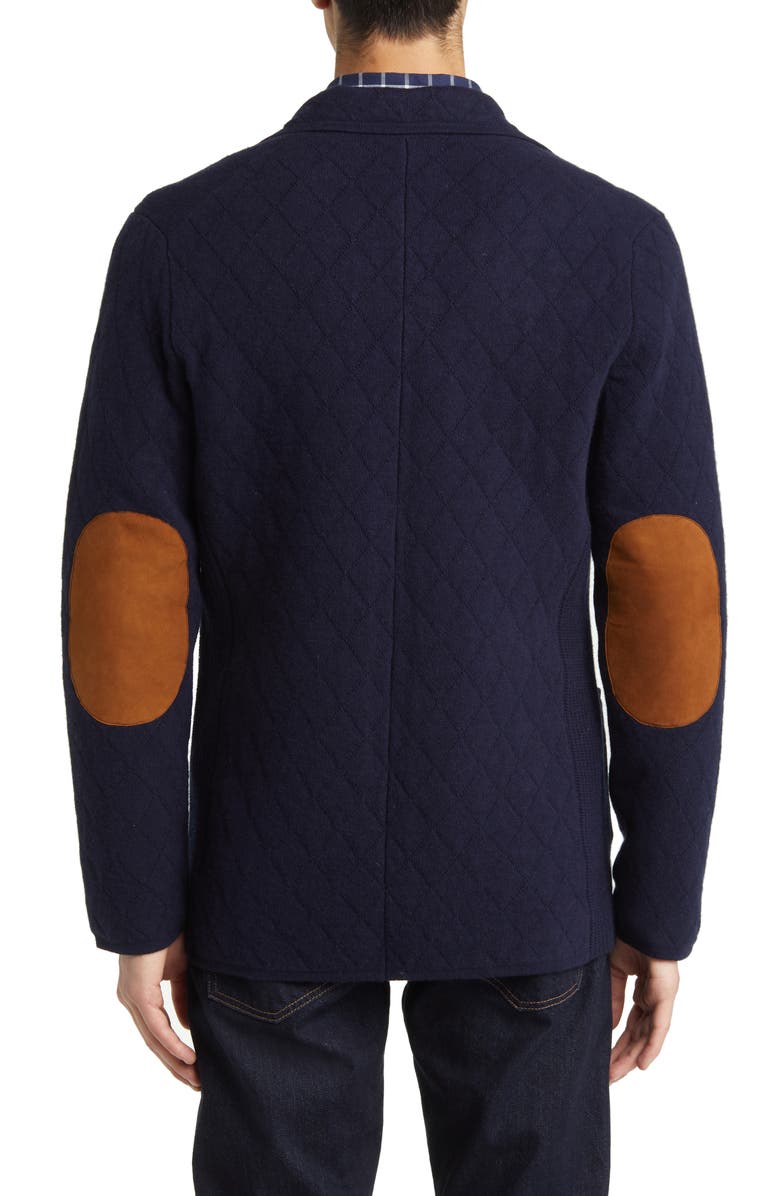 Brooks Brothers Quilted Wool Blend Knit Blazer, Alternate, color,