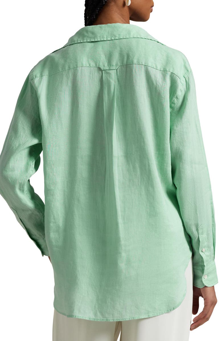 Polo Ralph Lauren Oversize Linen Button-Up Shirt, Alternate, color, 