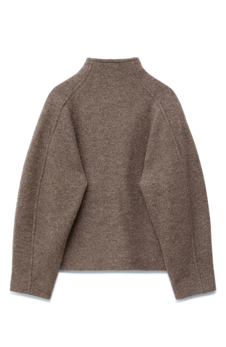 & Other Stories Asymmetric Oversize Wool Jacket, Alternate, color, Mole Dark