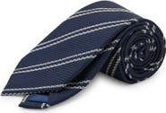 MANGO Microstructure Stripe Tie