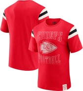Darius Rucker Collection by Fanatics Men's Darius Rucker Collection by Fanatics Red Kansas City Chiefs Football Stripe Sleeve T-Shirt