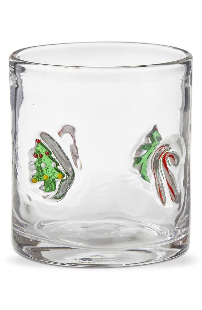 tag Christmas Tree & Candy Cane Double Old Fashioned Glass, Main, color, Glass