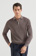 Brunello Cucinelli Rib knit polo