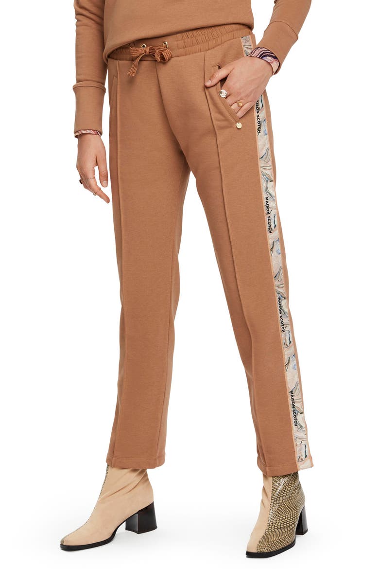 Taped Sweatpants, Main, color, CAMEL