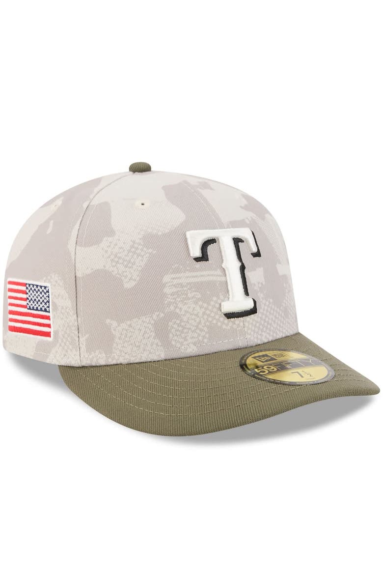 Men's New Era Light Beige/Olive Texas Rangers 2025 Armed Forces Day 59FIFTY Fitted Hat, Main, color, Light Beige