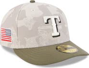 New Era Men's New Era Light Beige/Olive Texas Rangers 2025 Armed Forces Day 59FIFTY Fitted Hat