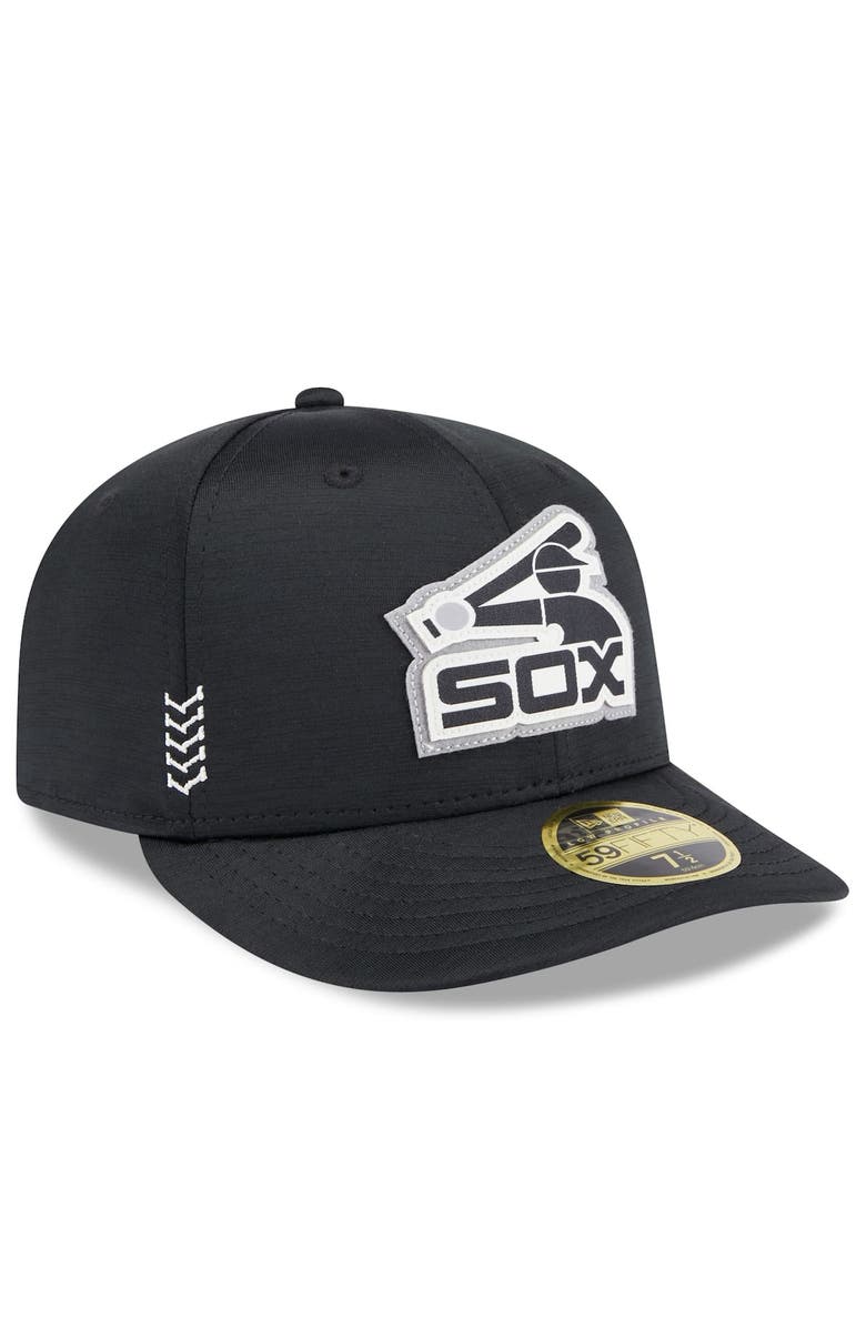 New Era Men's New Era Black Chicago White Sox 2024 Clubhouse Low Profile 59FIFTY Fitted Hat, Alternate, color, Black