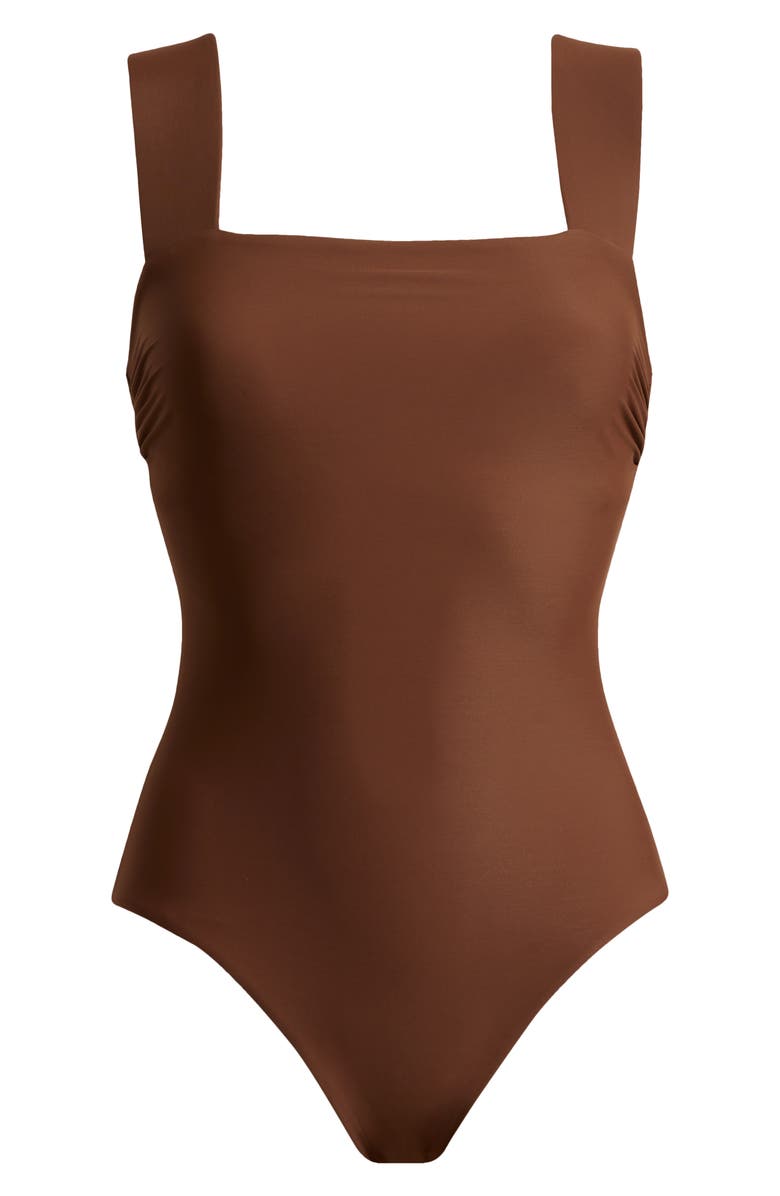 BONDI BORN Gwen Square Neck One-Piece Swimsuit, Alternate, color,
