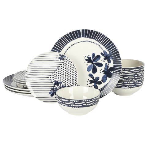Eliza 12 Piece Ceramic Dinnerware Set