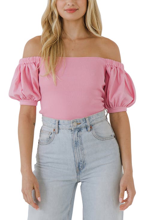 Off the Shoulder Knit Top