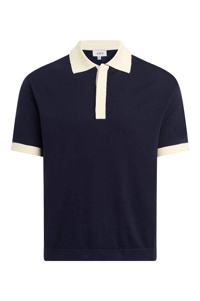 Contrast Collar Cotton Polo, Alternate, color, BARITONE BLUE