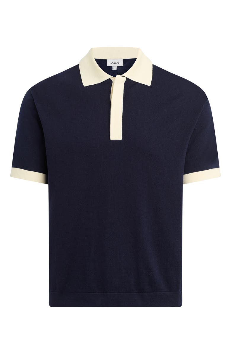 Joe's Contrast Collar Cotton Polo, Alternate, color, Baritone Blue