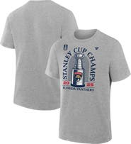 FANATICS Men's Fanatics Heather Gray Florida Panthers 2025 Stanley Cup Champions Locker Room T-Shirt