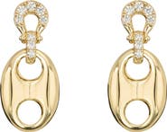 ATHRA LUXE Pavé Horsebit Drop Earrings