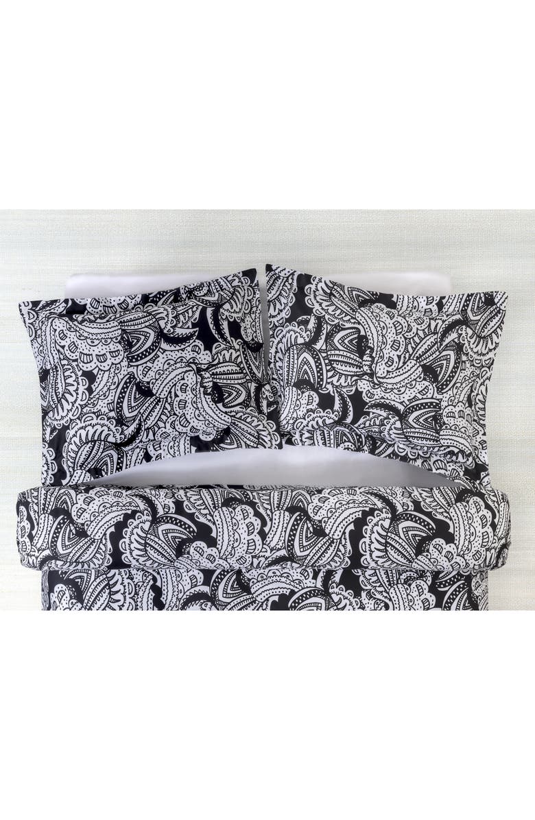Brooks Brothers Set of Two Paisley Print Pillow Sham, Alternate, color, Black