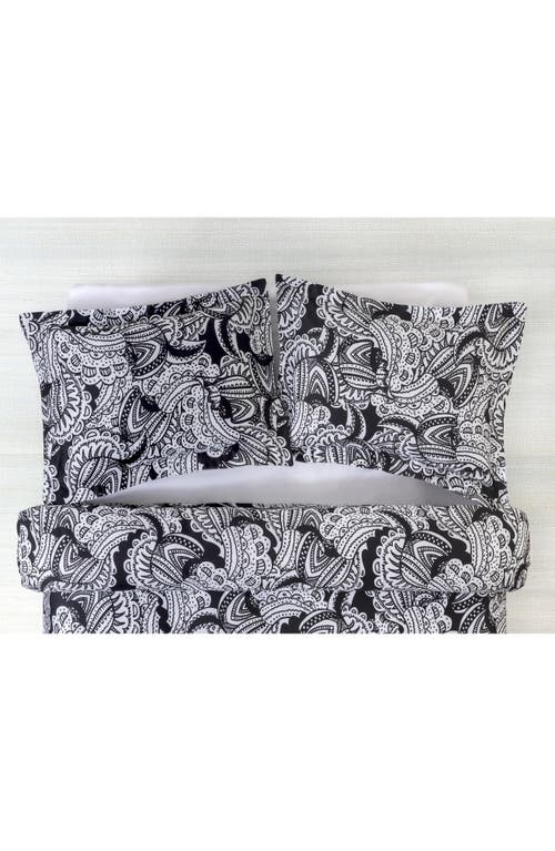 Brooks Brothers Set Of Two Paisley Print Pillow Sham In Black