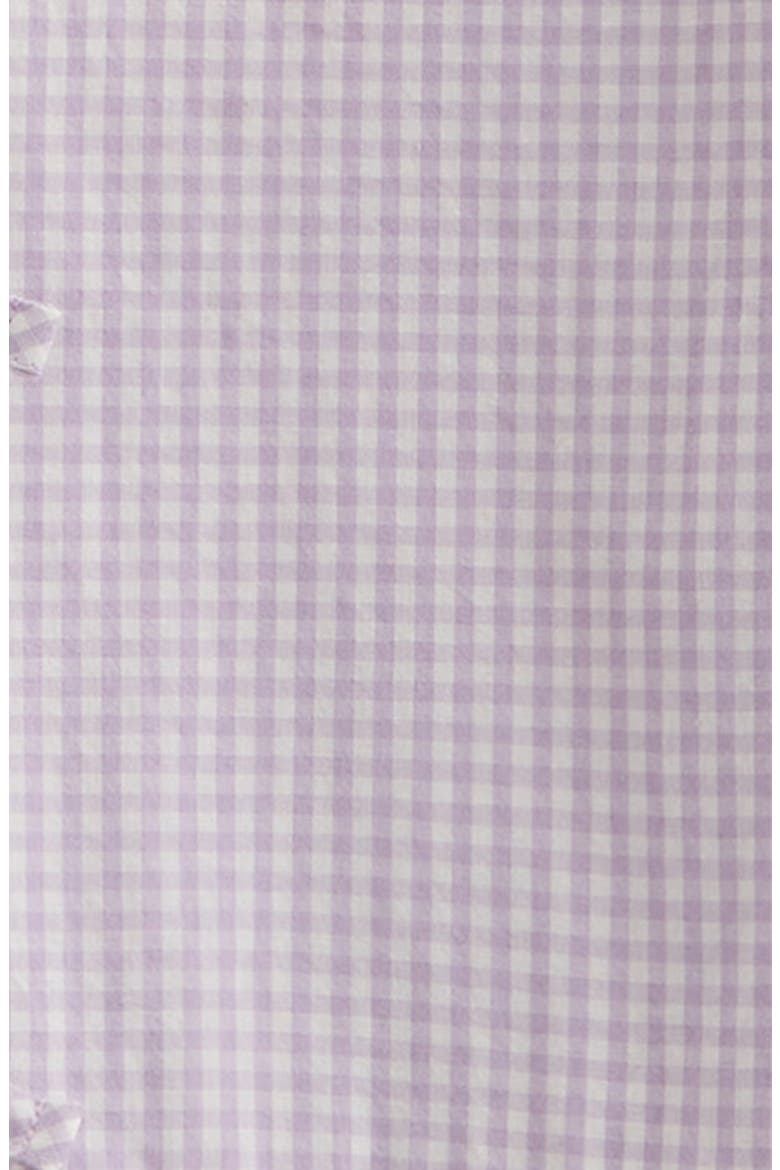 Kids' Bow Front Peplum Top, Alternate, color, PURPLE SECRET GINGHAM