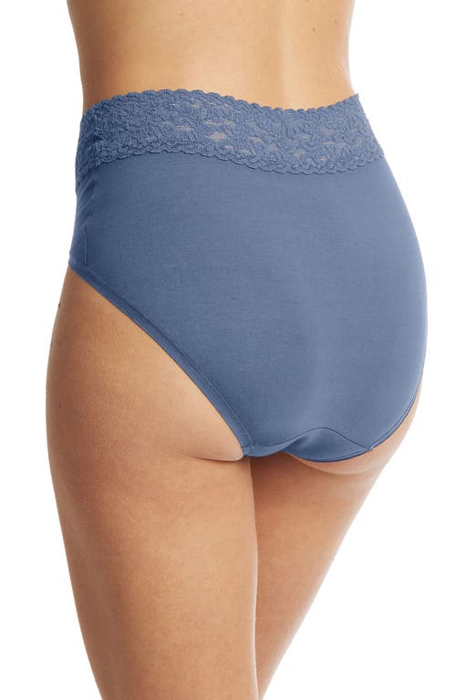 Hanky Panky Supima® Cotton French Brief In Washed Indigo Blue