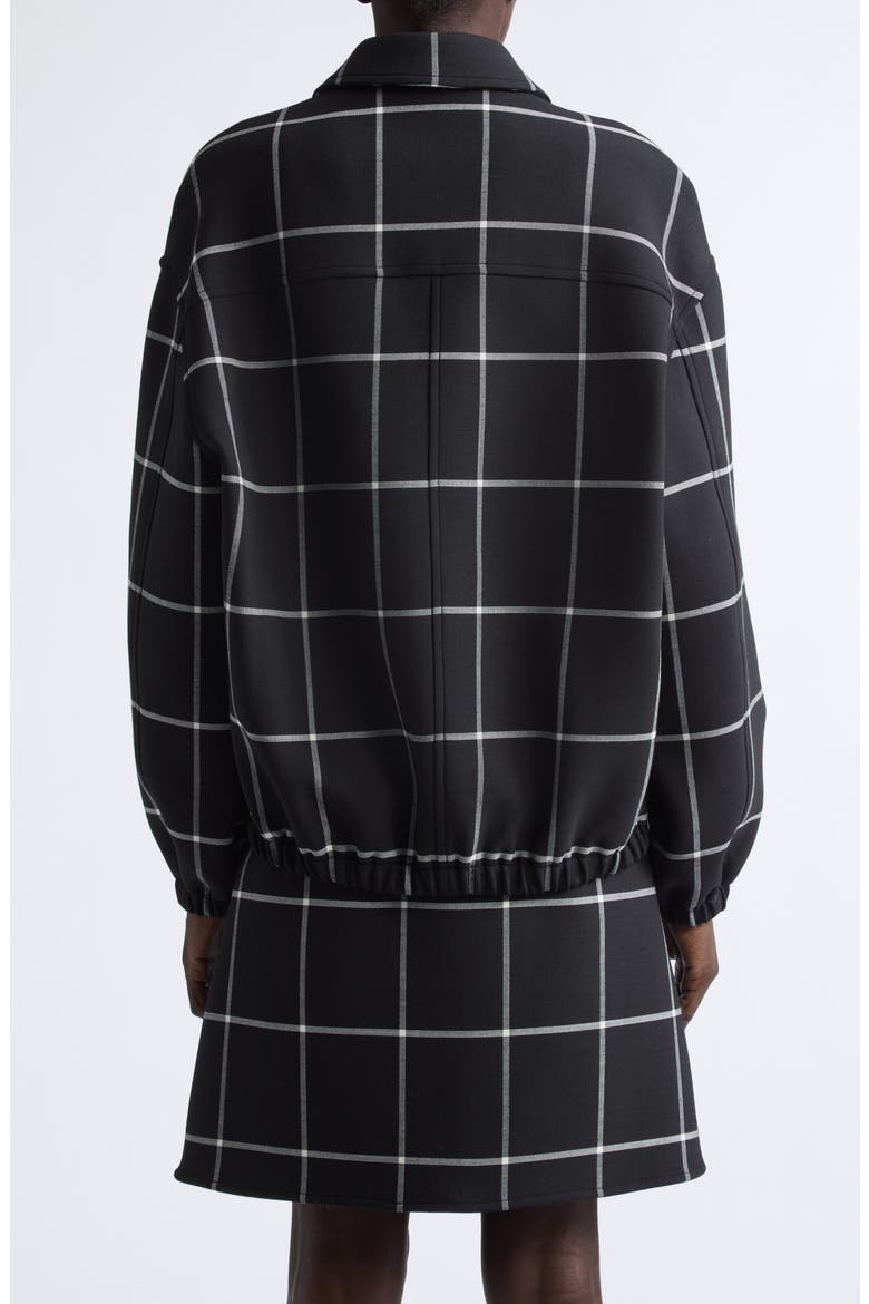 Windowpane Check Bomber Jacket, Alternate, color, BLACK/ HERITAGE WHITE
