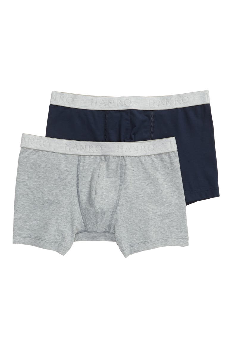 Cotton Essentials 2-Pack Cotton Boxer Briefs, Main, color, LIGHT MELANGE