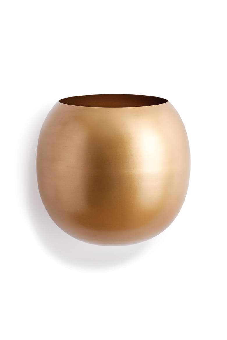 Percy Wall Cachepot, Main, color, Gold
