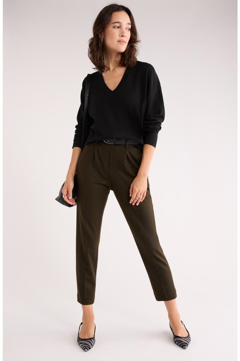V-Neck Pullover Sweater, Alternate, color, BLACK